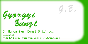 gyorgyi bunzl business card